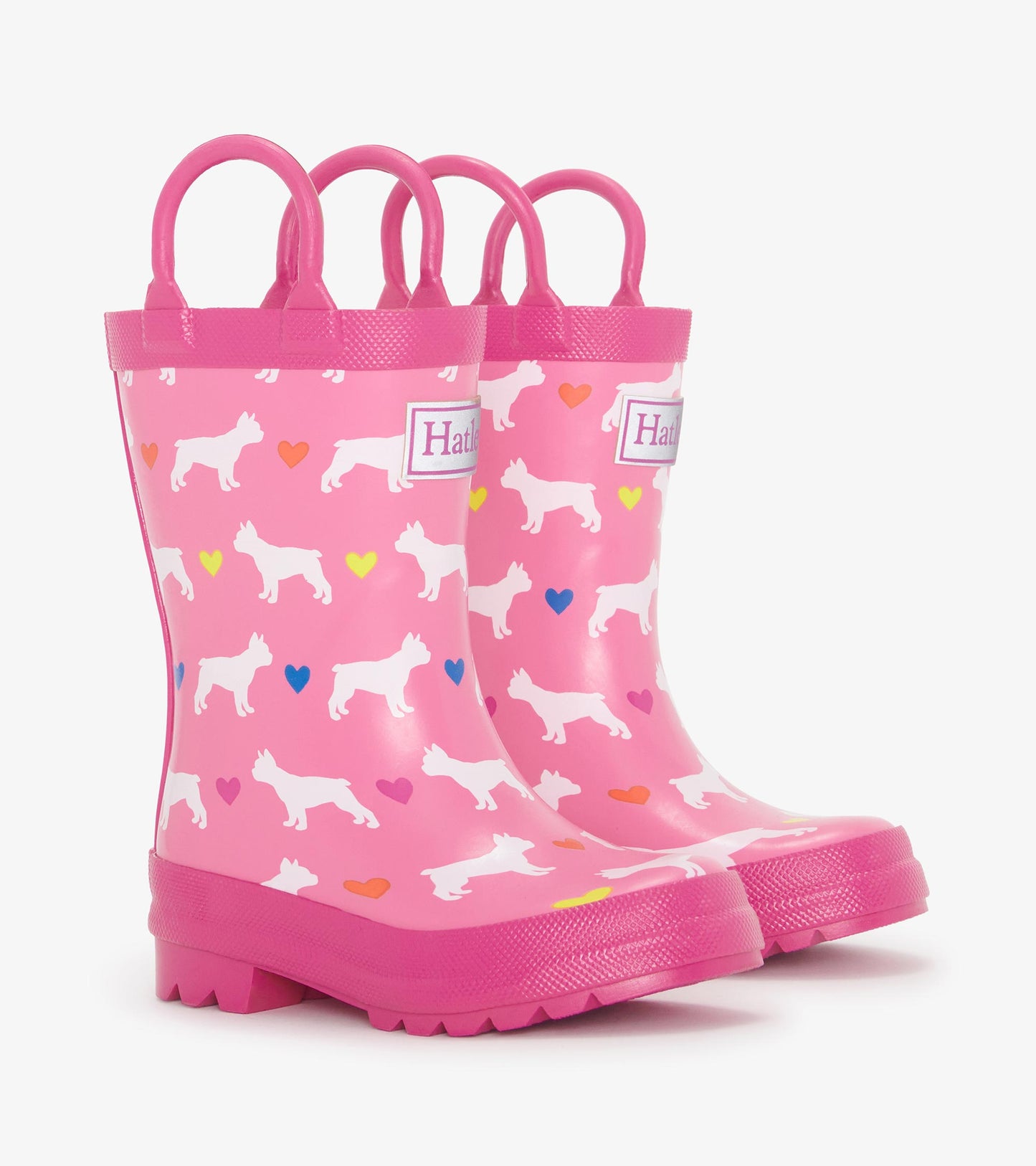 Girls bulldog rain boots