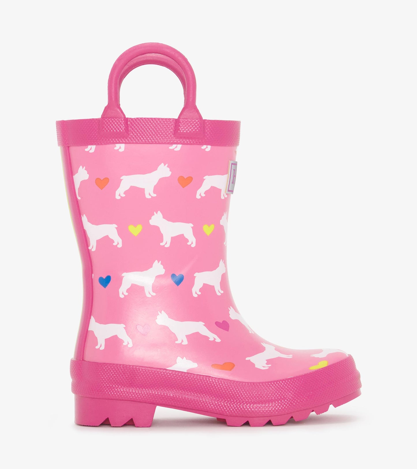 Girls bulldog rain boots
