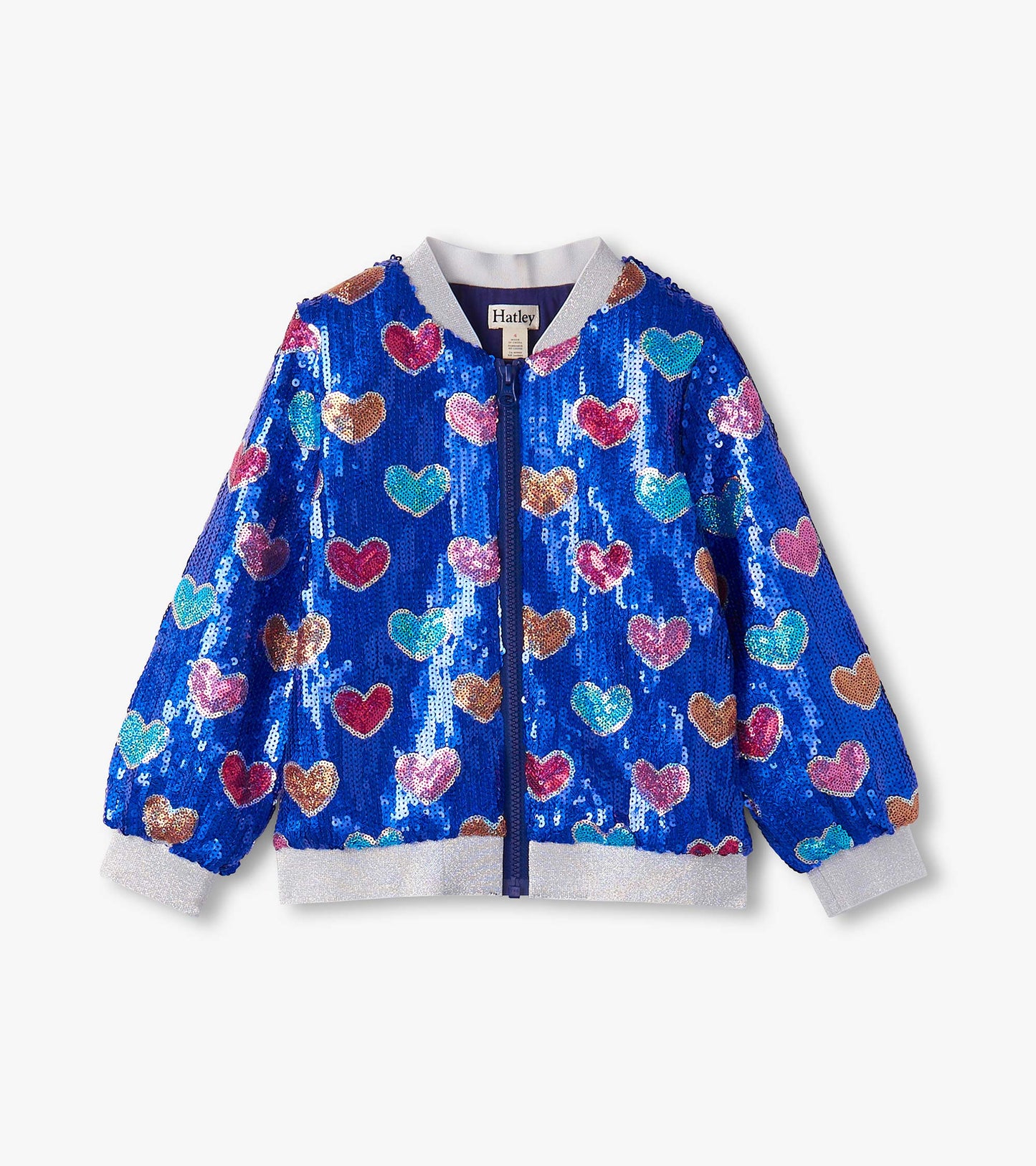 Hearts Sequin Bomber Jacket
