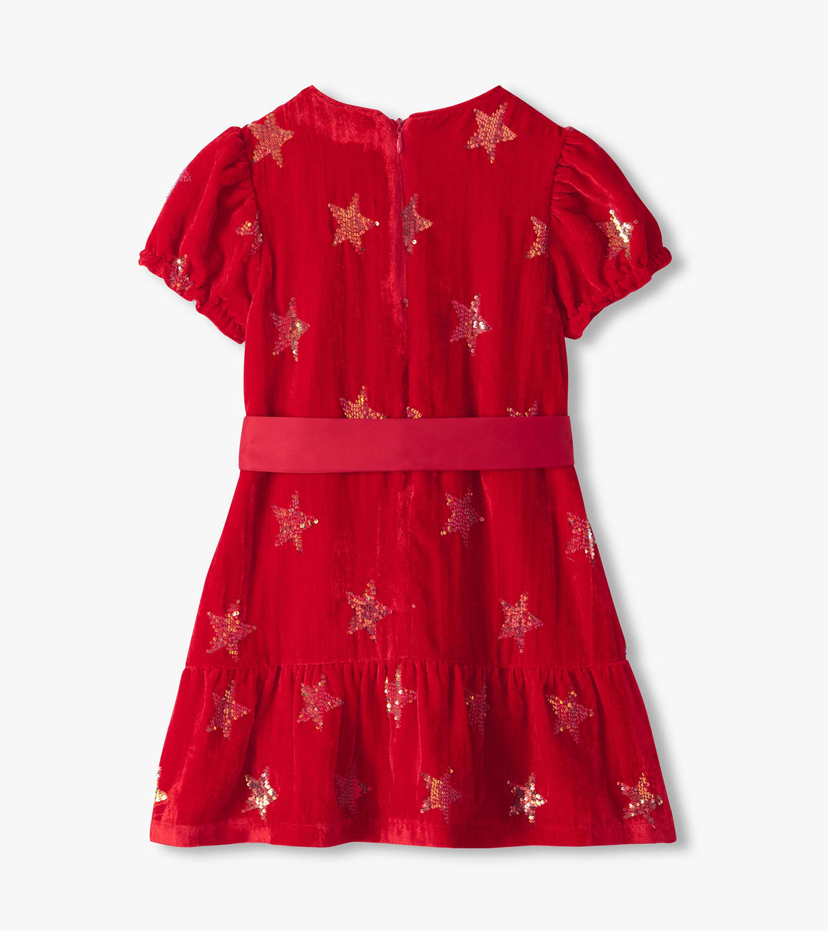 Star Sequins Velvet Dress