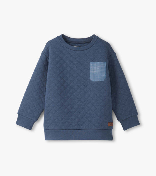 Blue Quilted Jumper