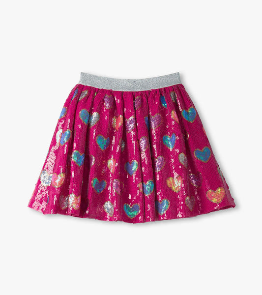 Hearts Sequin Skirt