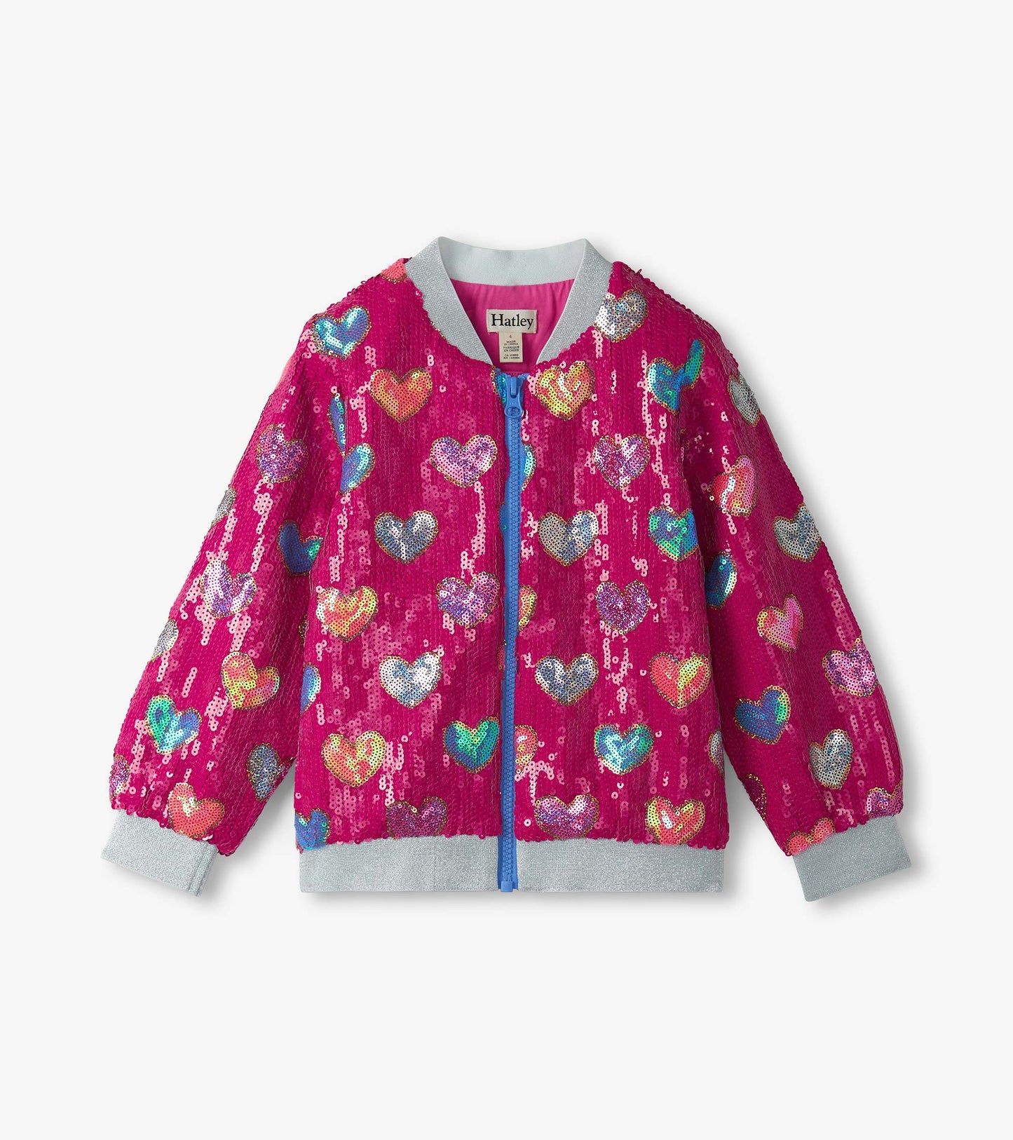 Hearts Sequin Bomber Jacket
