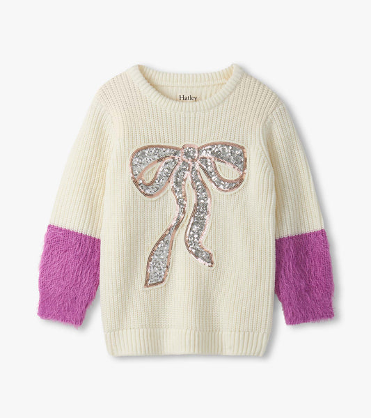 Bow Fluffy Sleeved Jumper