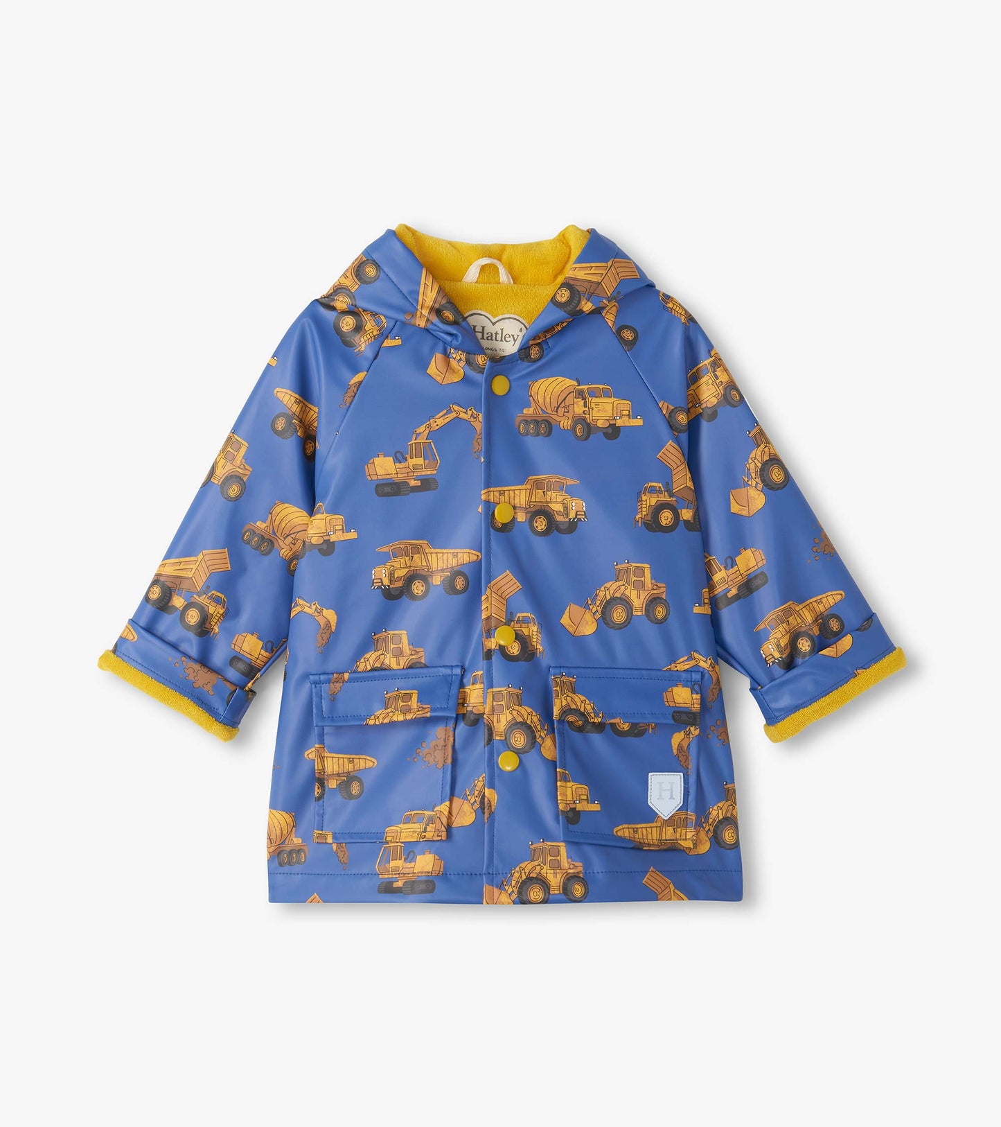 Construction Trucks Snap Rain Coat
