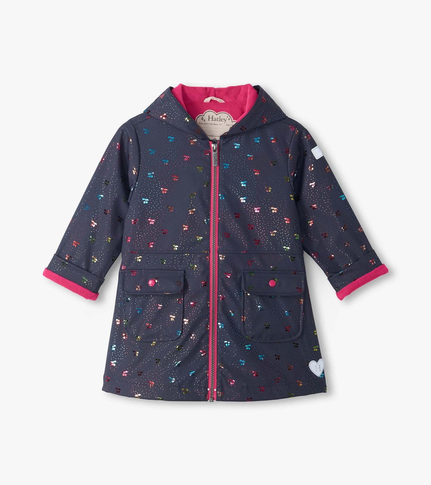 Rainbow Foil Cherry Rain Coat