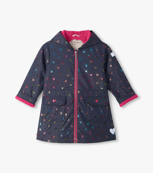 Rainbow Foil Cherry Rain Coat