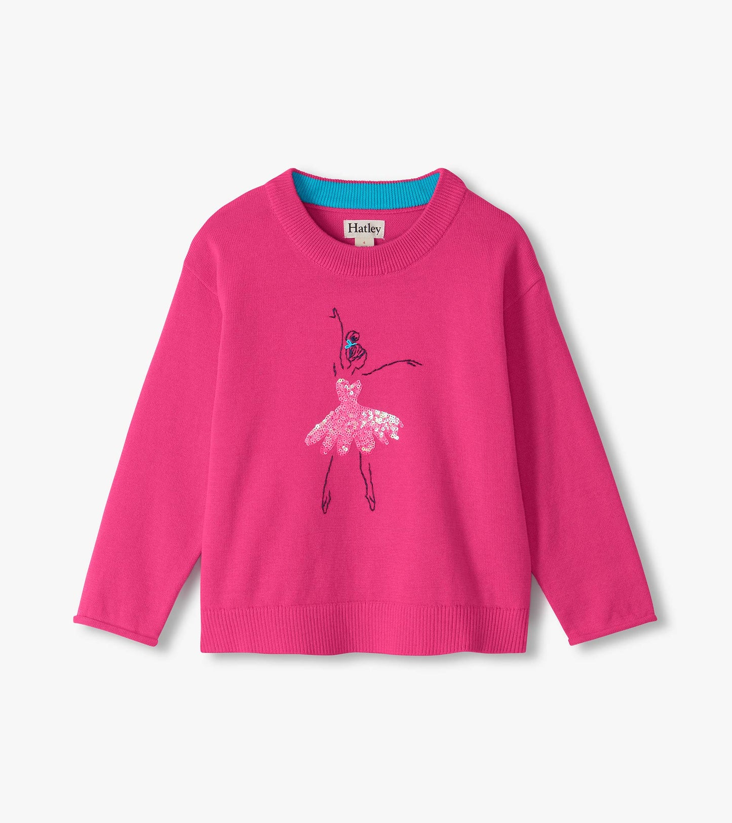 SEQUIN BALLERINA CREW NECK SWEATER