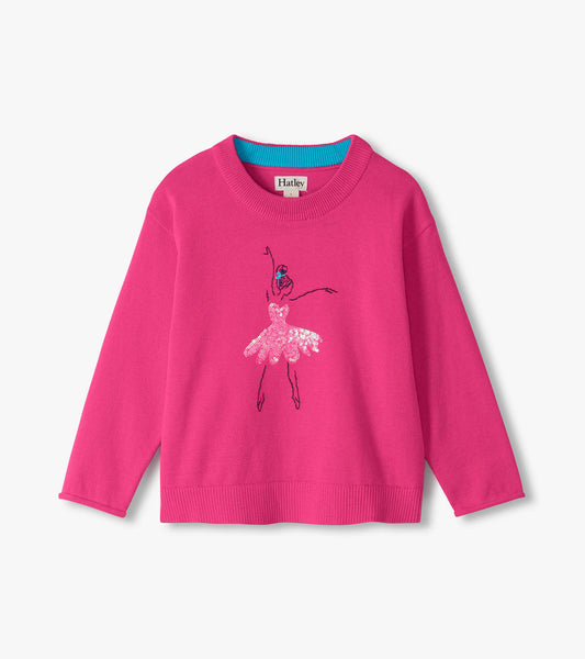 SEQUIN BALLERINA CREW NECK SWEATER