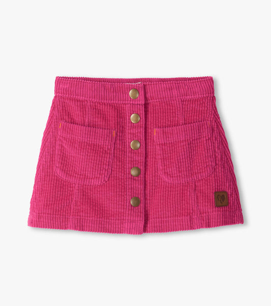 Pink A Line Corduroy Skirt