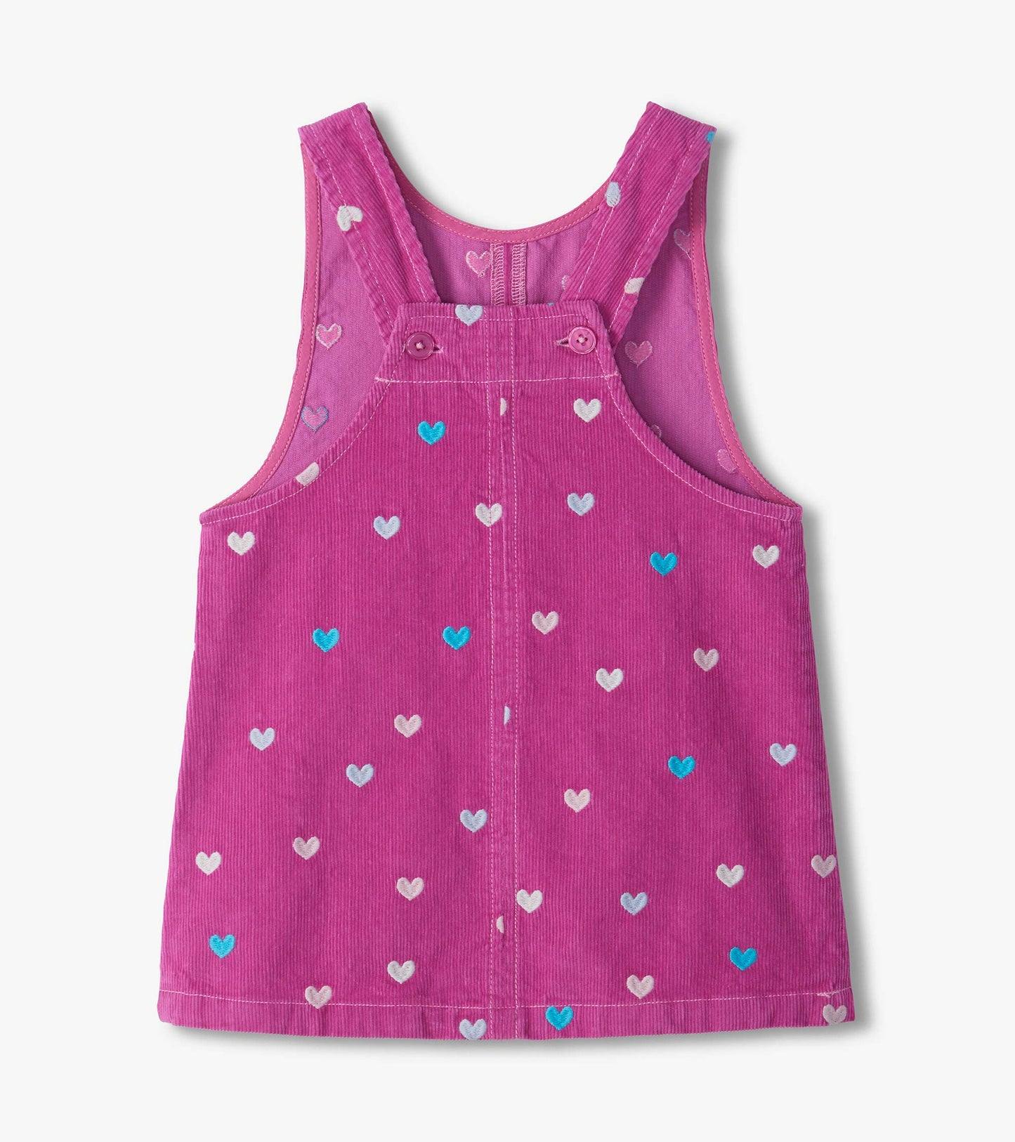 Tint Heart Embroidered Cord Pinafore