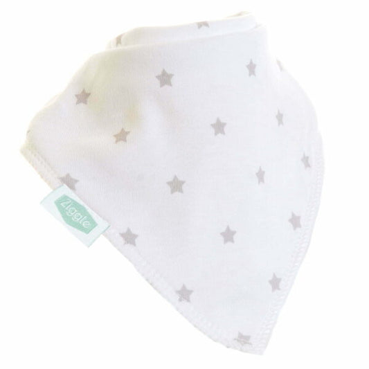 White with Grey Stars Bib