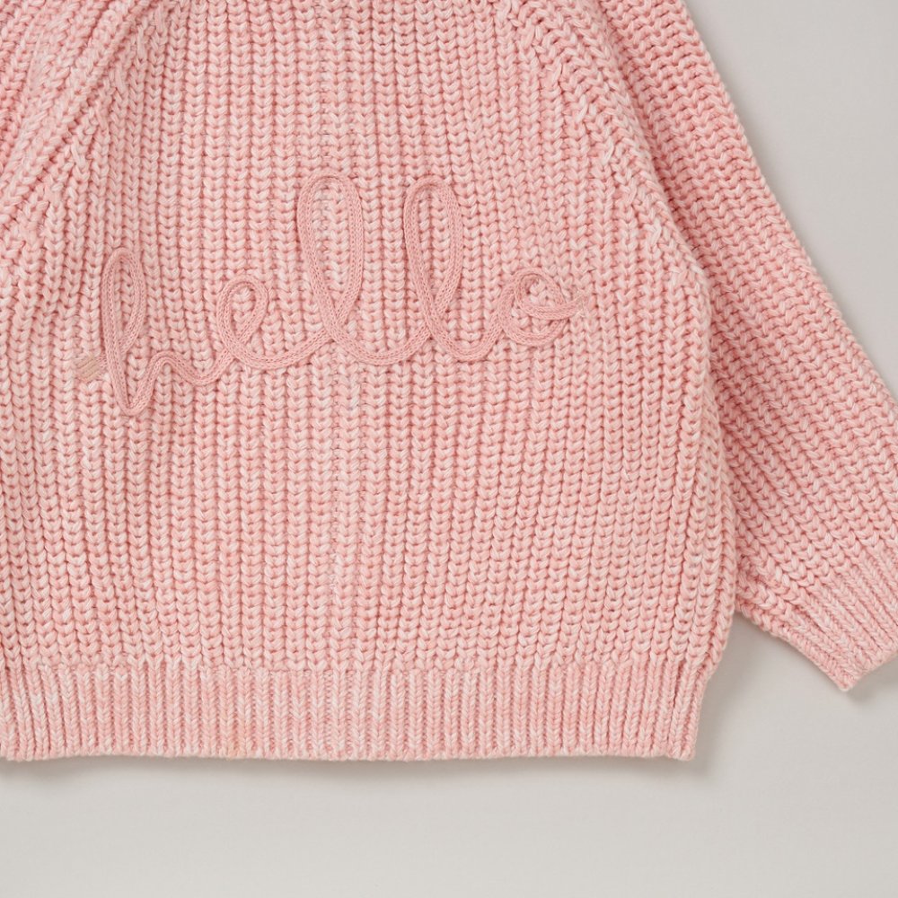 Pink Baby Cardigan With - Hello
