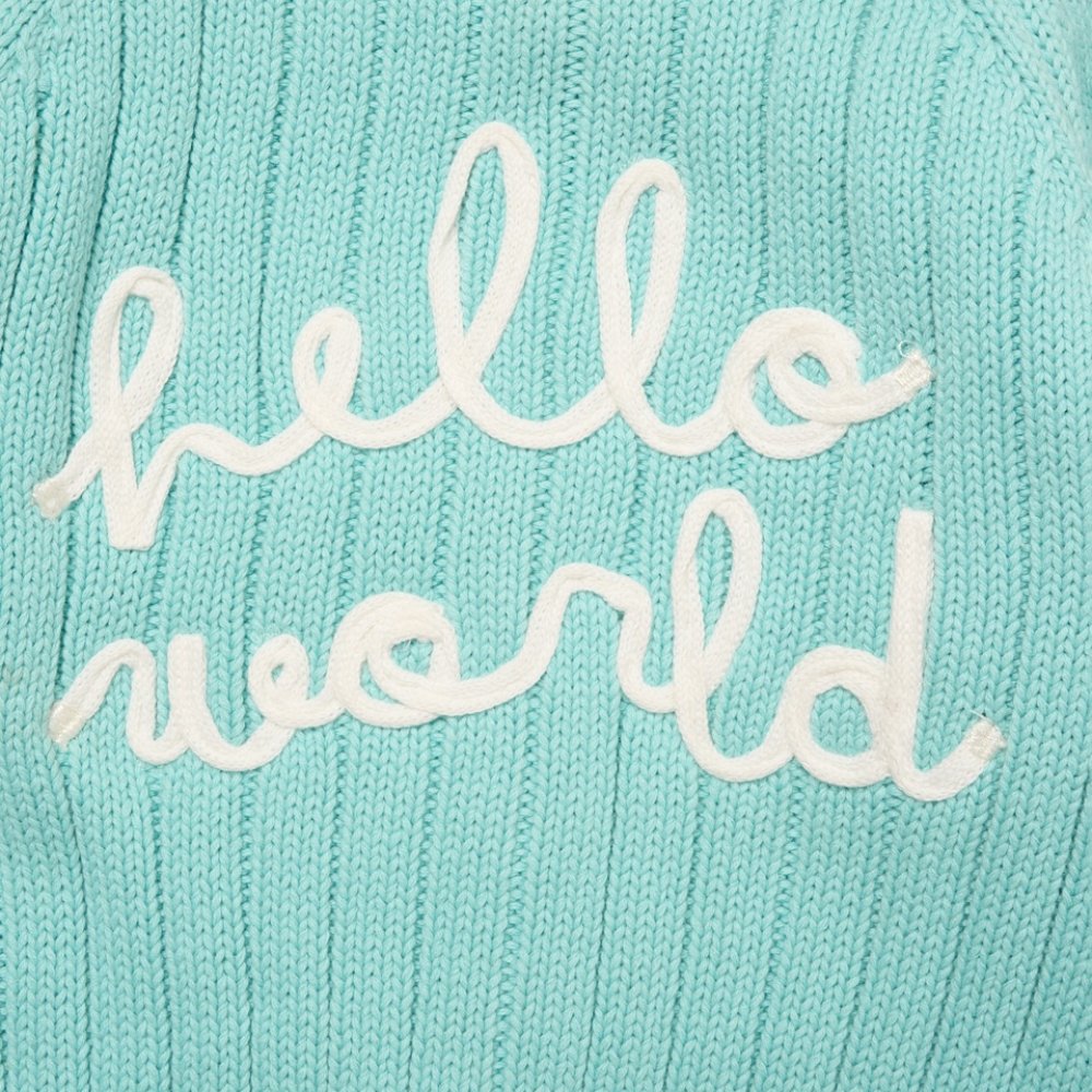 Baby Mint Cardigan - Hello World