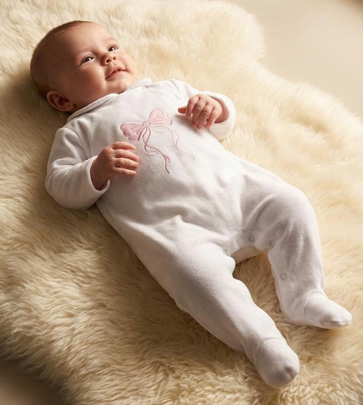 Hallie White Babygrow