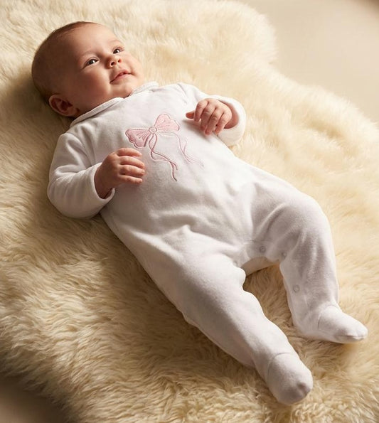 Hallie White Babygrow