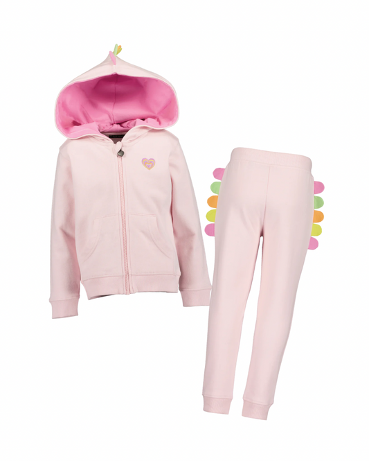 Girls Pink Tracksuit Set