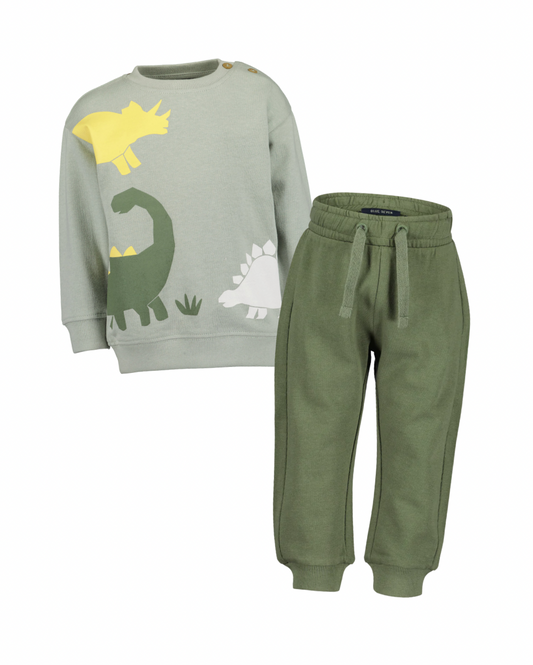 Baby Boys Green Dino Set