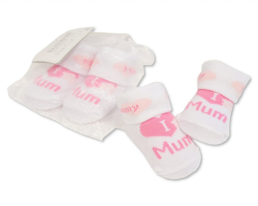 Pink "Mum" Baby Socks