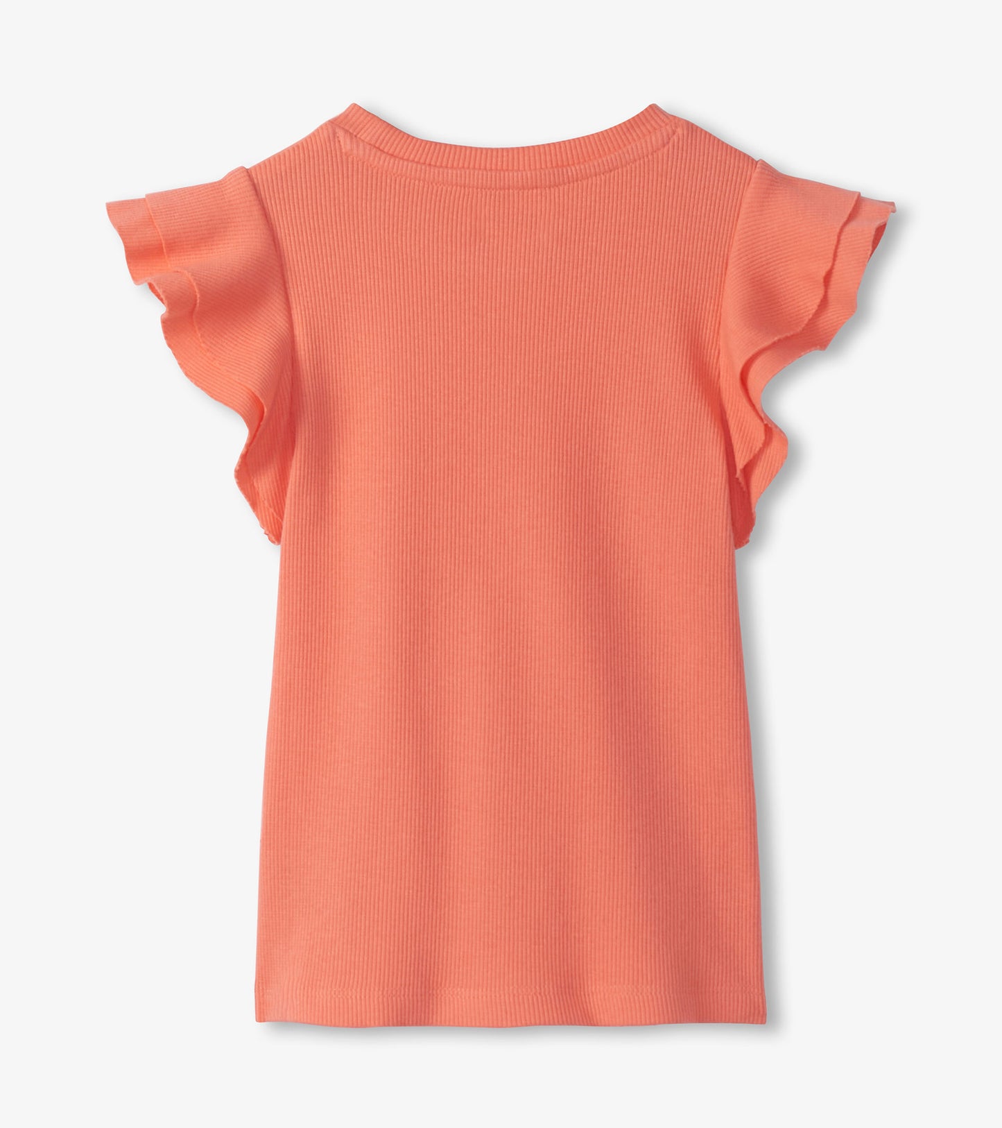 Coral Fusion Ruffle Sleeve Top
