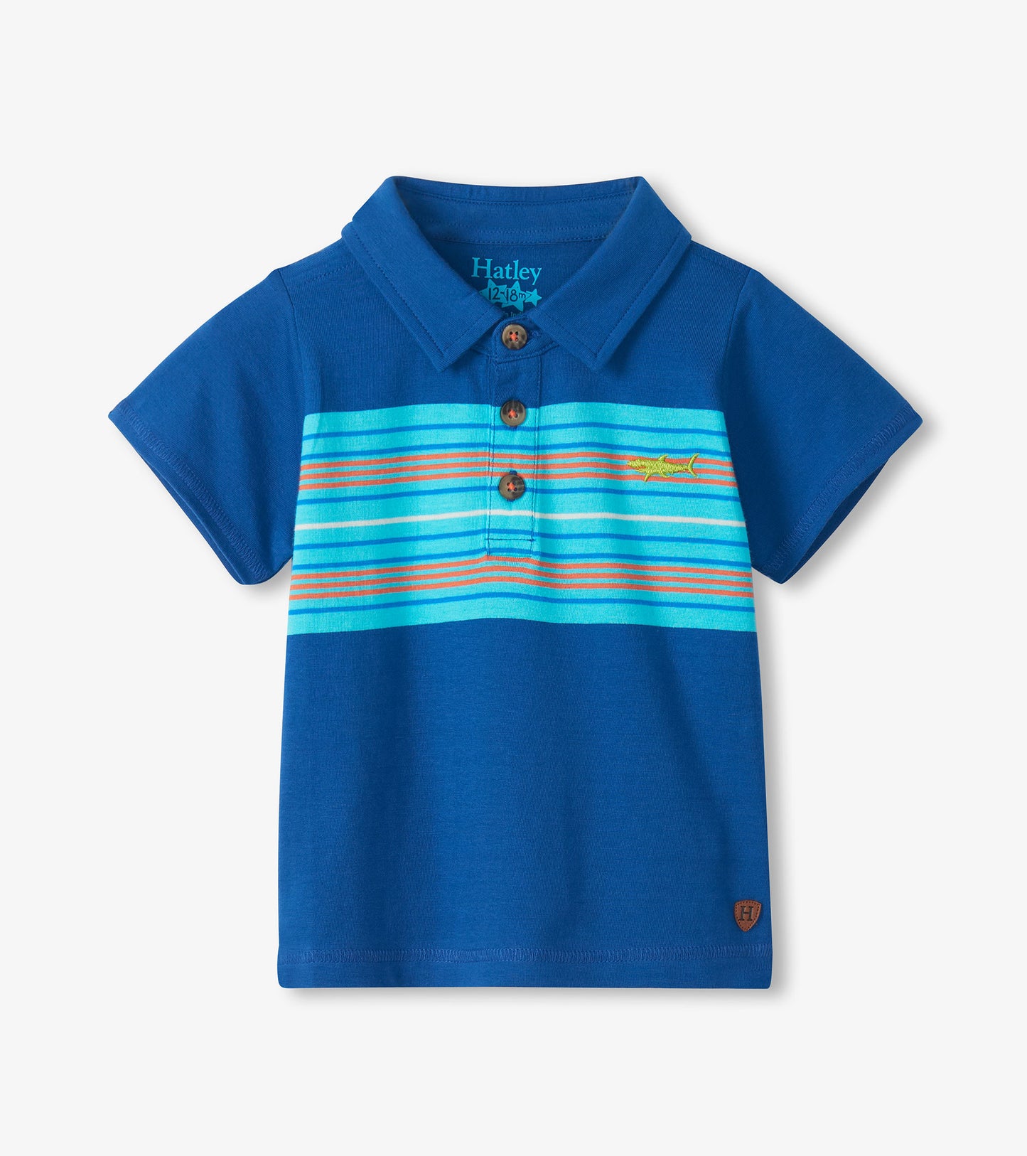 Limoges stripes peached jersey polo t-shirt