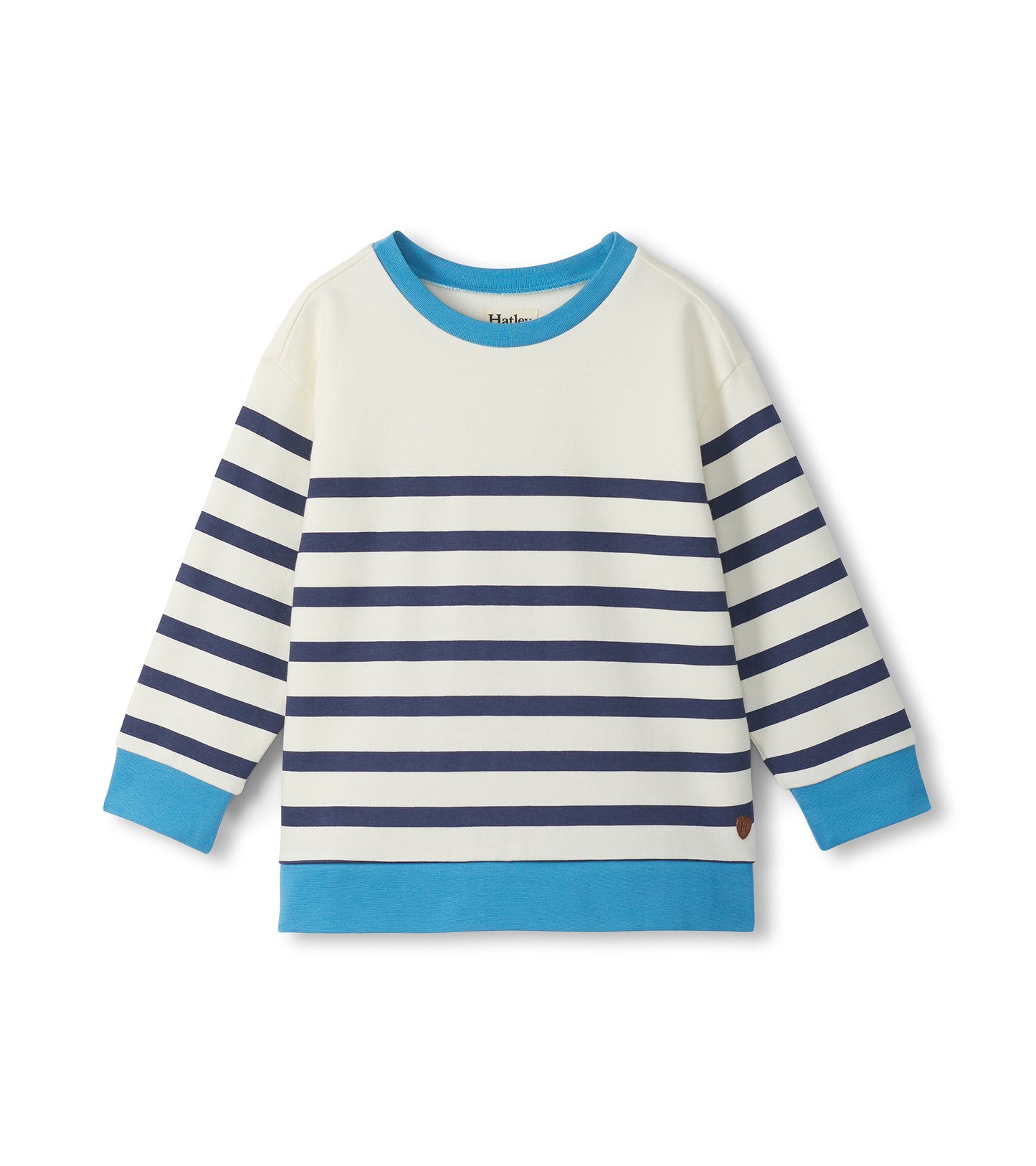 Preppy stripes pullover sweatshirt