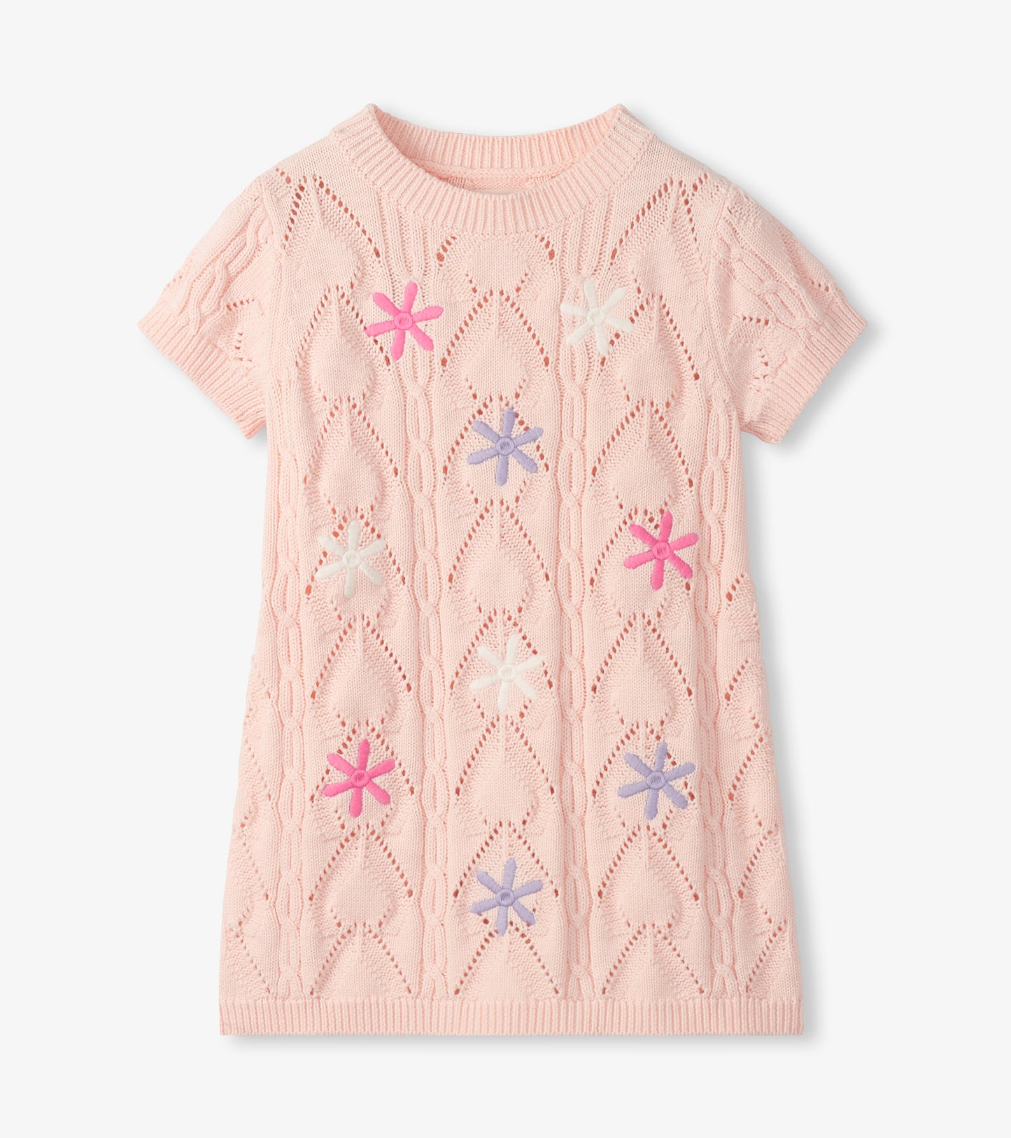 Pearl blush crochet dress