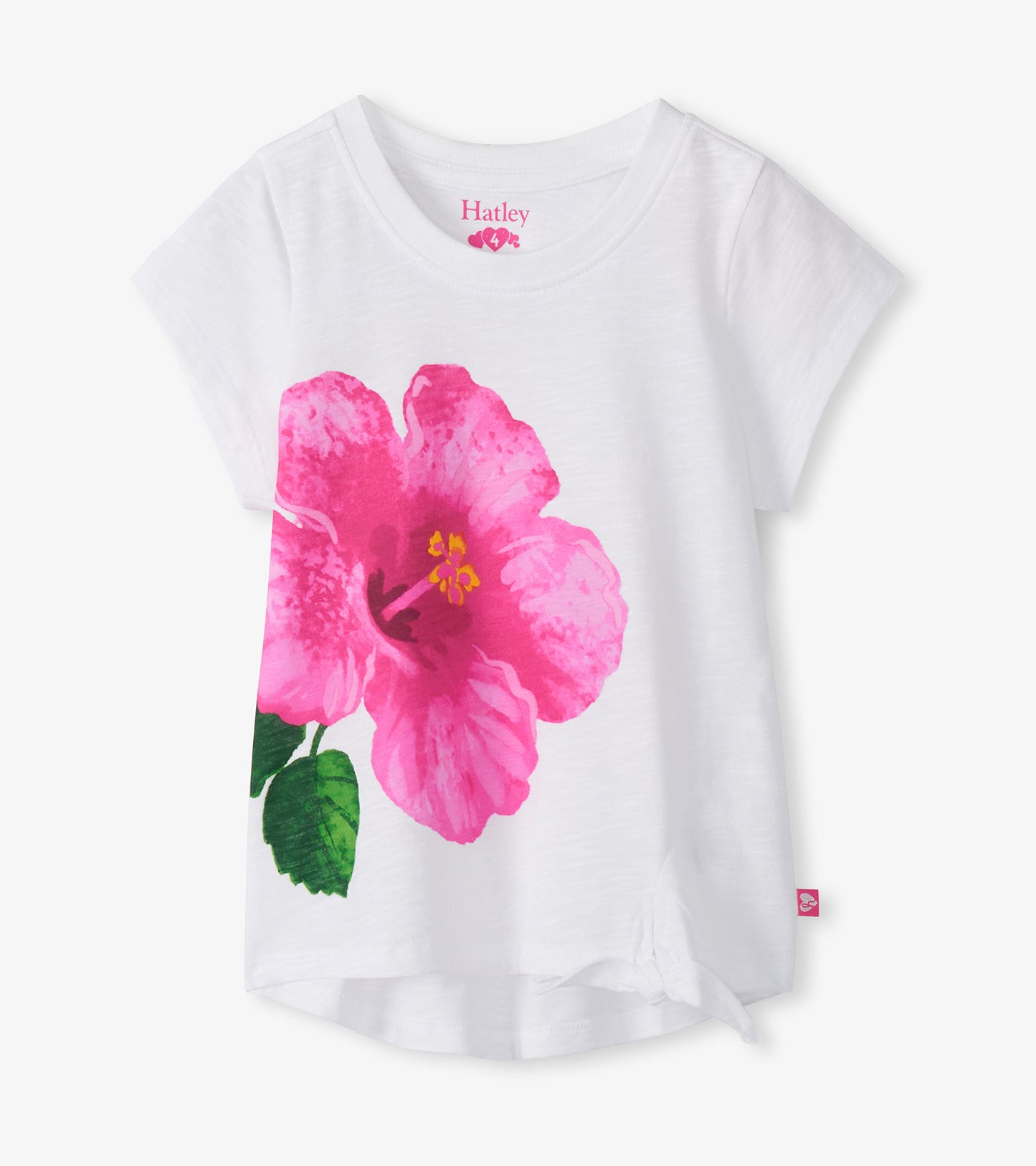 Hibiscus tie front t-shirt