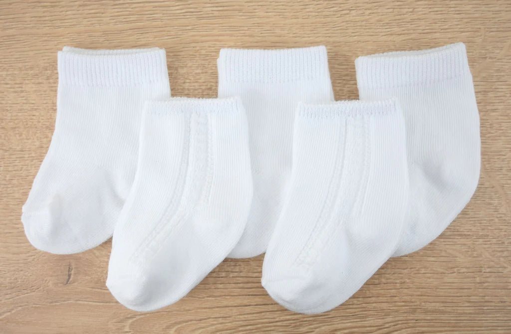 5 Pack White Socks
