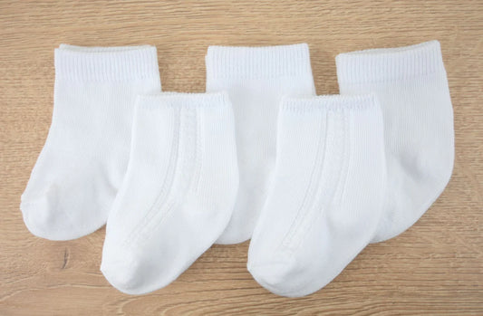 5 Pack White Socks