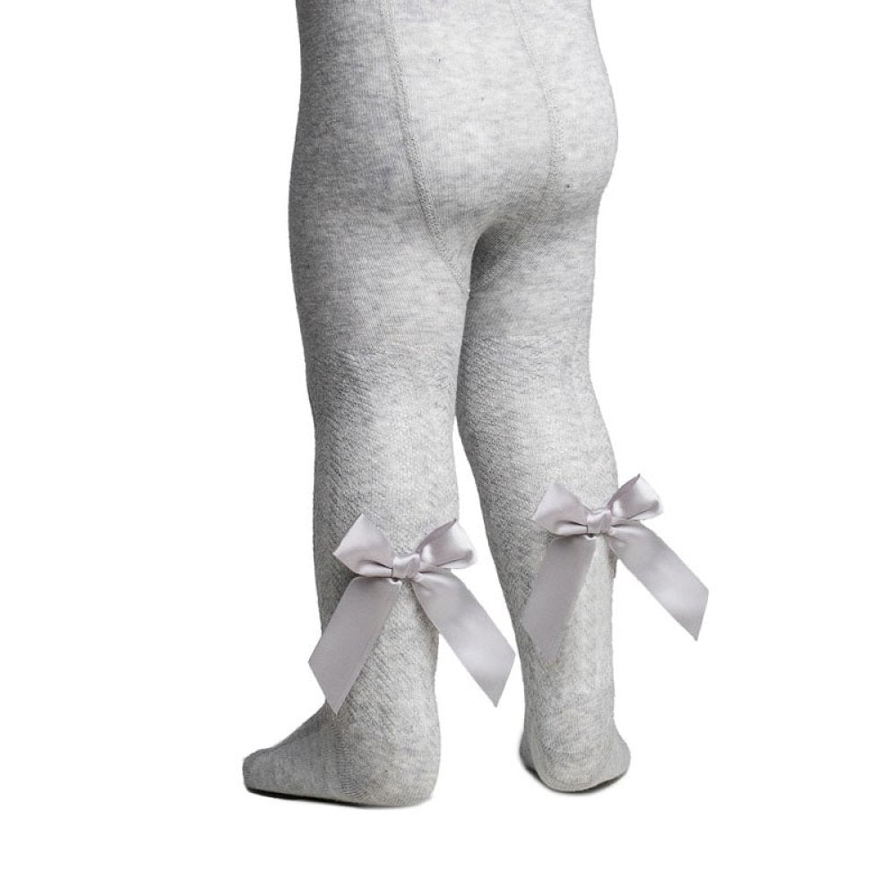 Grey Tights With Bow