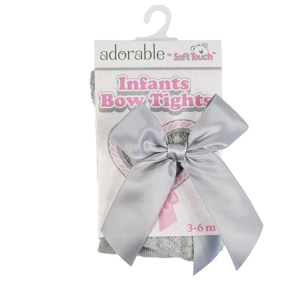 Grey Tights With Bow