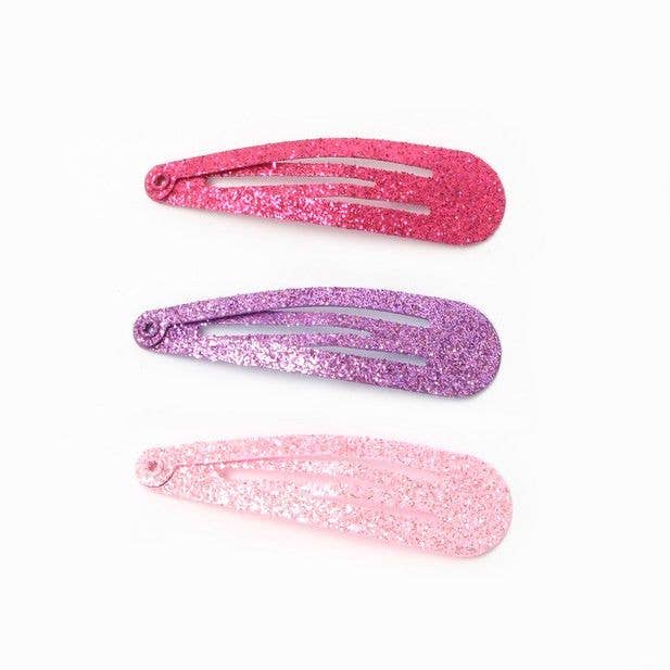 6 Glitter Hair Clips