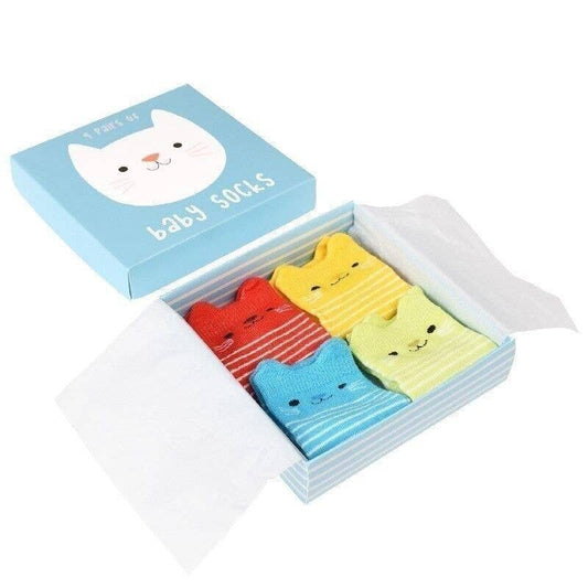 Baby Socks (4 Pairs) - Kitten
