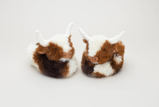 Longhorn Highland Cow Slippers