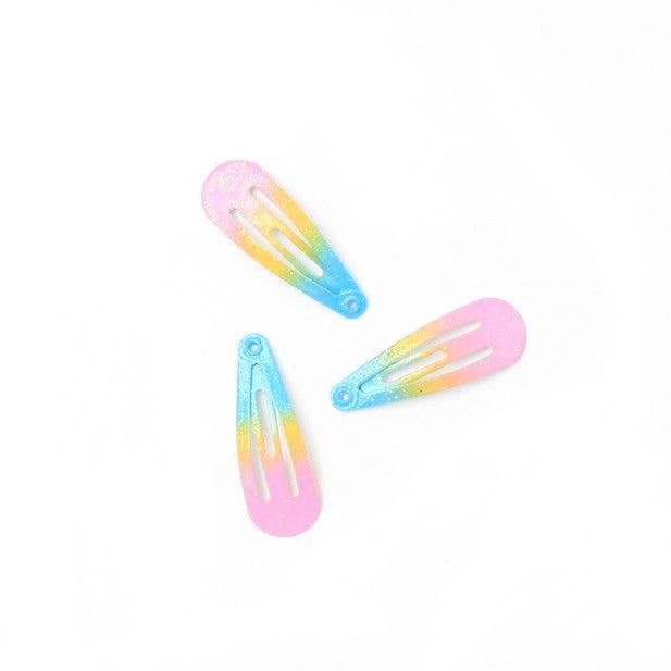 Card of 6 Rainbow Glitter Sleepies - 3cm