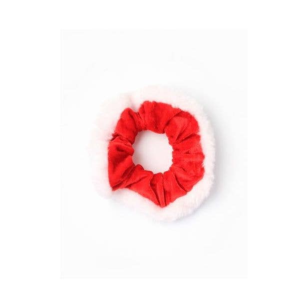 Bright Red Velvet Christmas Scrunchie