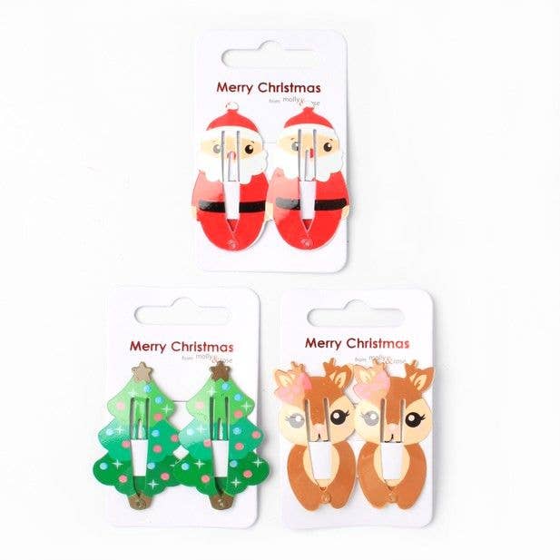 Card of 2 Christmas Character Sleepies. 5cm