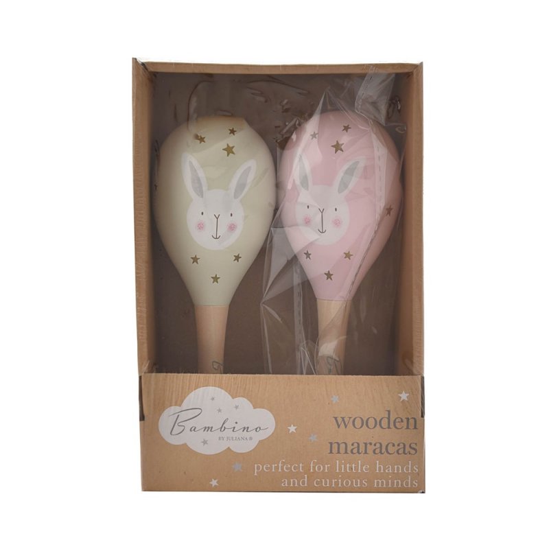 Bambino Wooden Maracas Rabbit set of 2
