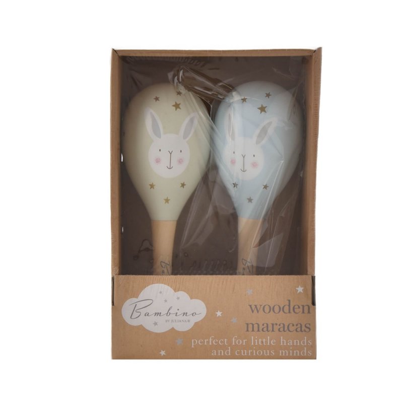 Bambino Wooden Maracas Rabbit set of 2