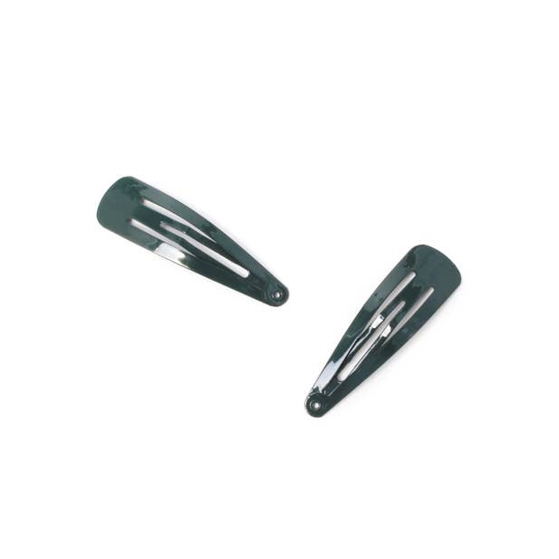 Bottle Green Clips, elastic bands and gingham aliceband set