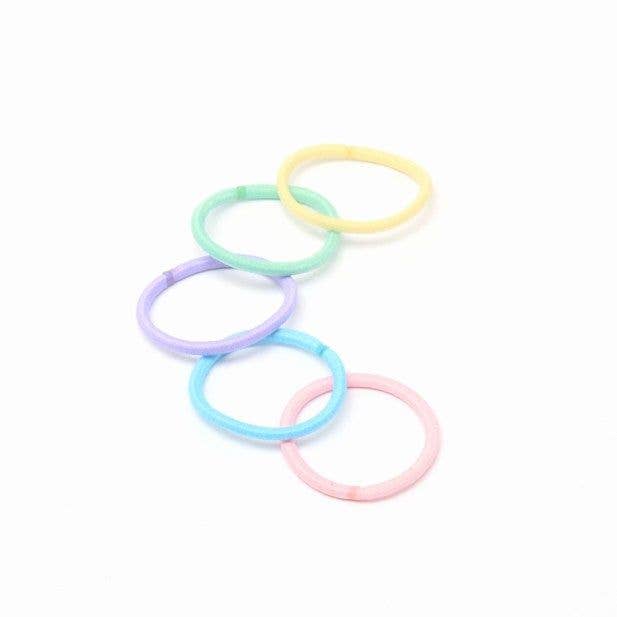 Mini Elastics - Pastels - Card Of 20 - 2mm Thick