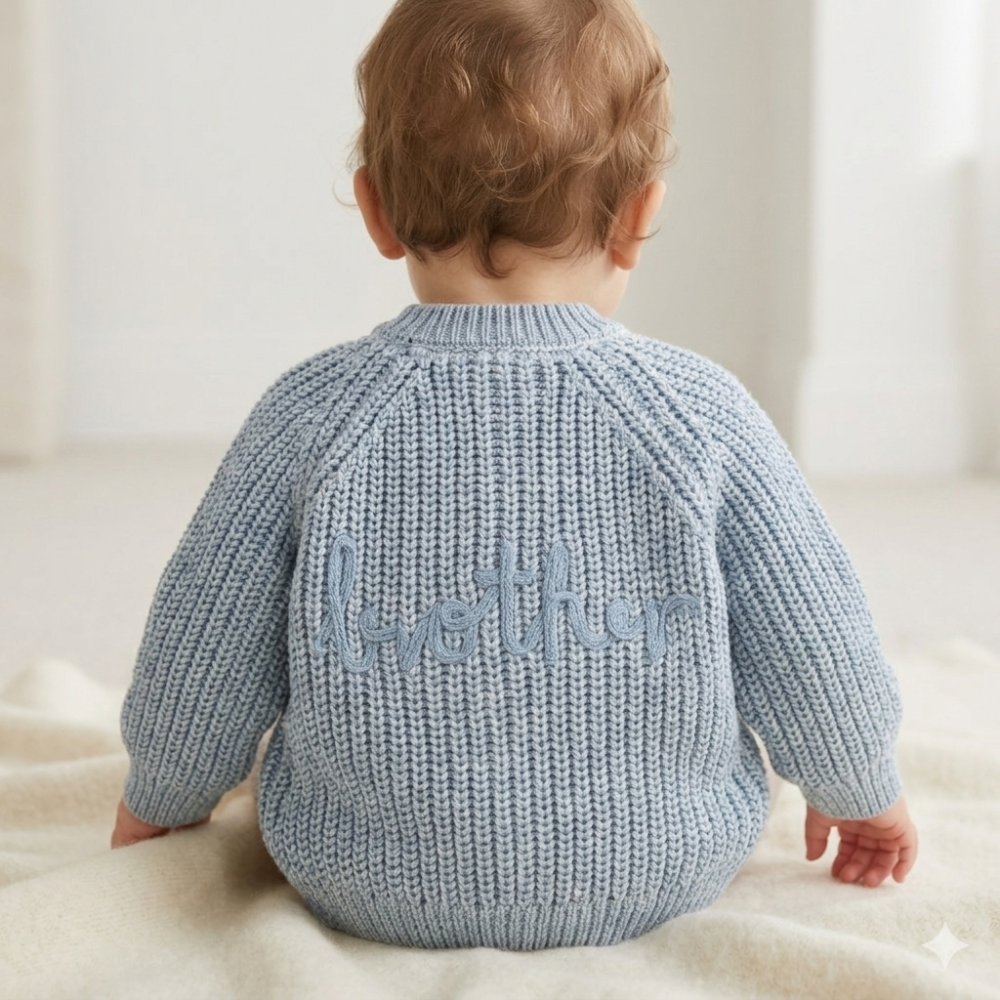 Blue Baby Cardigan - Brother