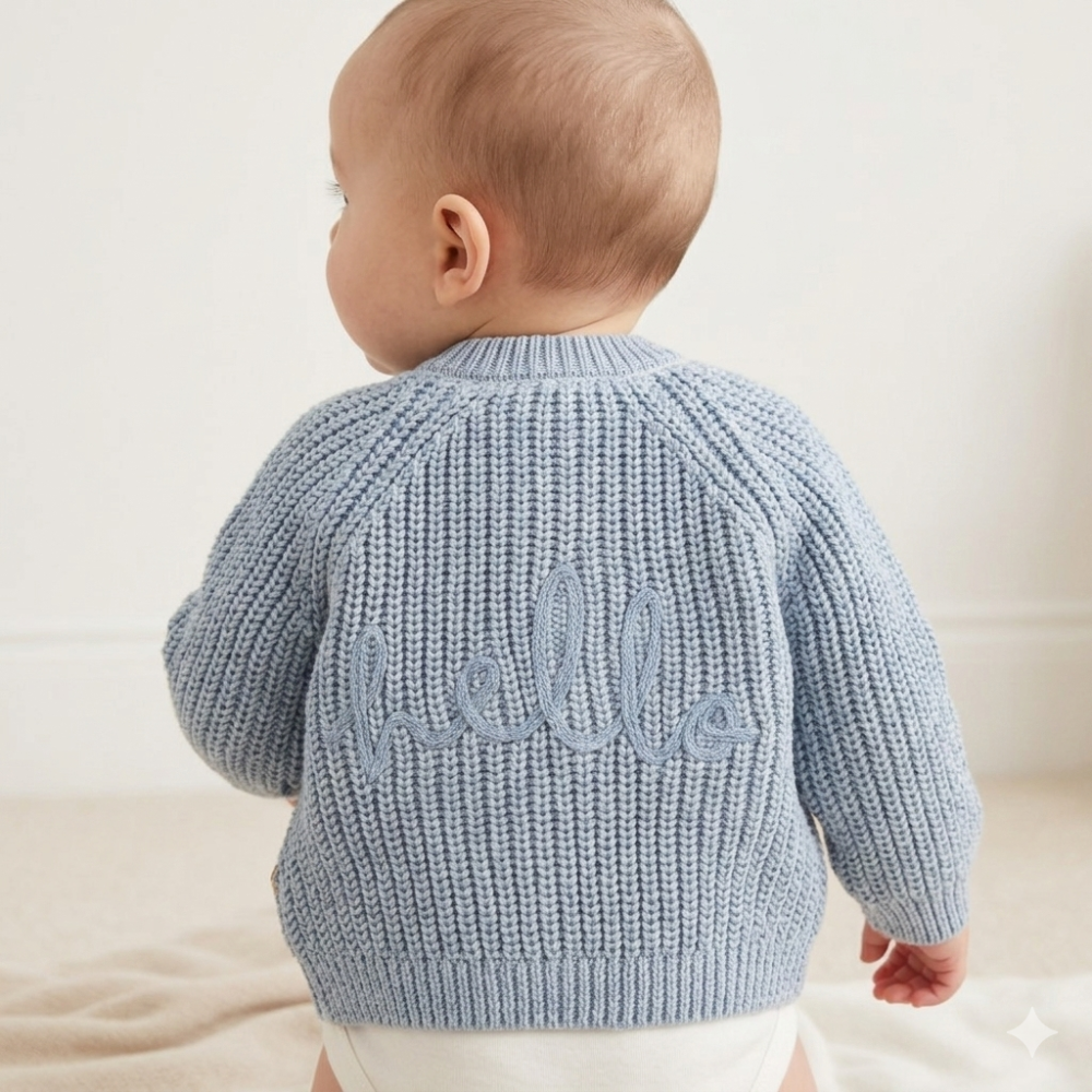 Blue Baby Cardigan - Hello