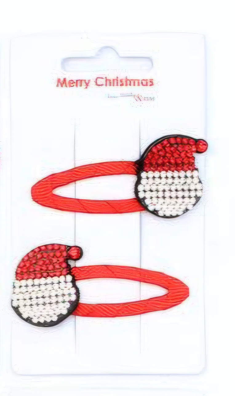 Clipstrip of 12 Assorted Christmas Diamante Sleepies