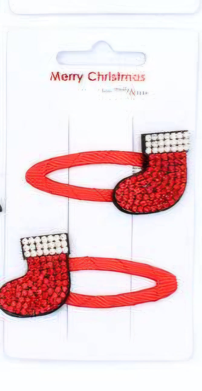Clipstrip of 12 Assorted Christmas Diamante Sleepies